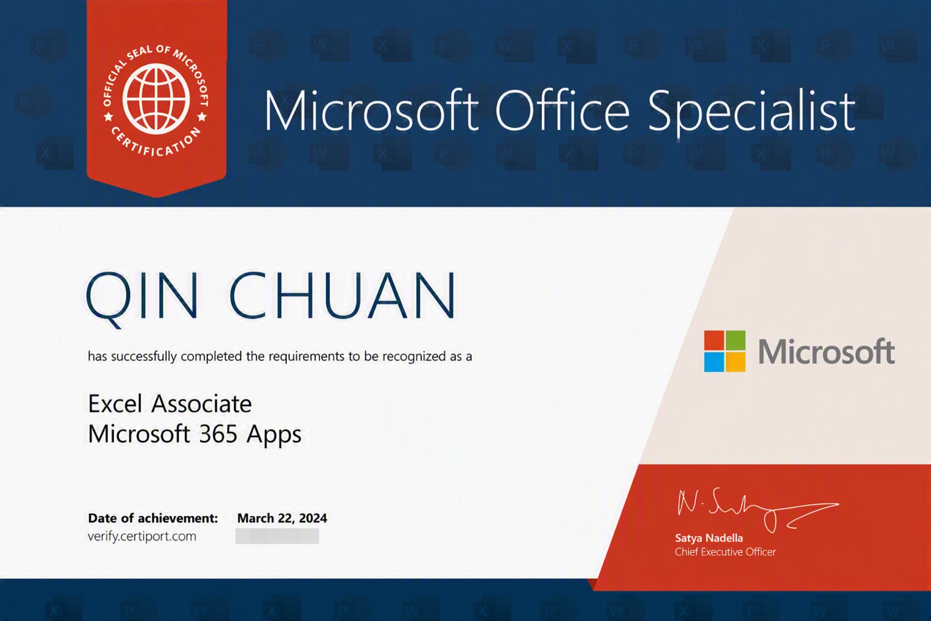 Microsoft Office Specialist Master Instructor 认证